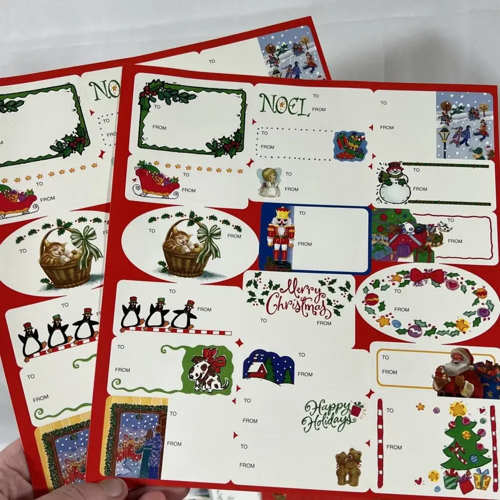 Vintage & Modern Christmas Gift Stickers Tags Labels 250+ Bears Cats Santa +more